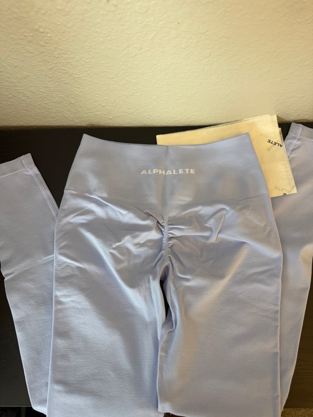 Alphalete Seamless High-Rise Leggings - light blue